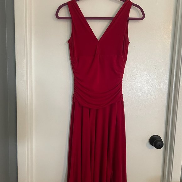 Roushed Red Dress - Picture 2 of 2